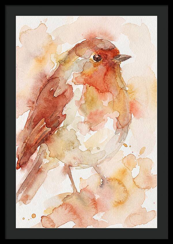 Robin In Watercolor Hues