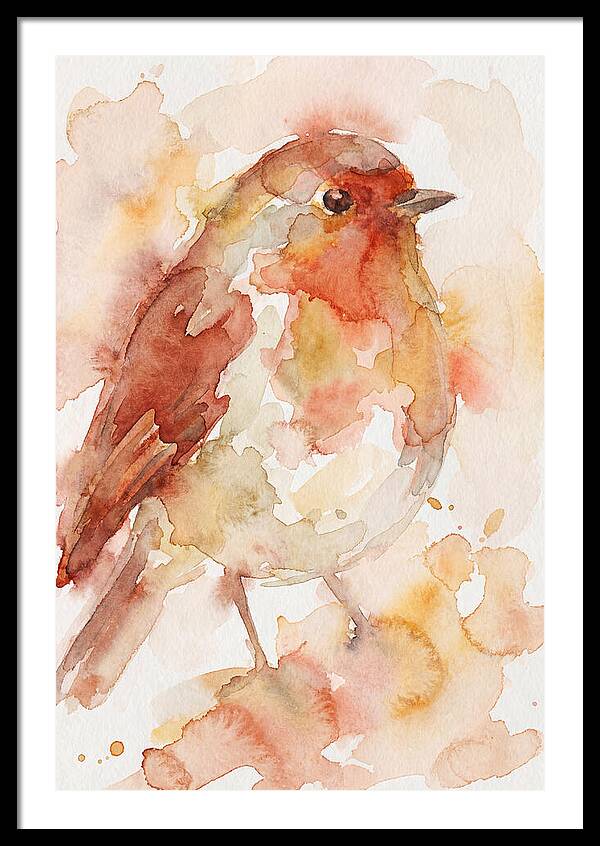 Robin In Watercolor Hues