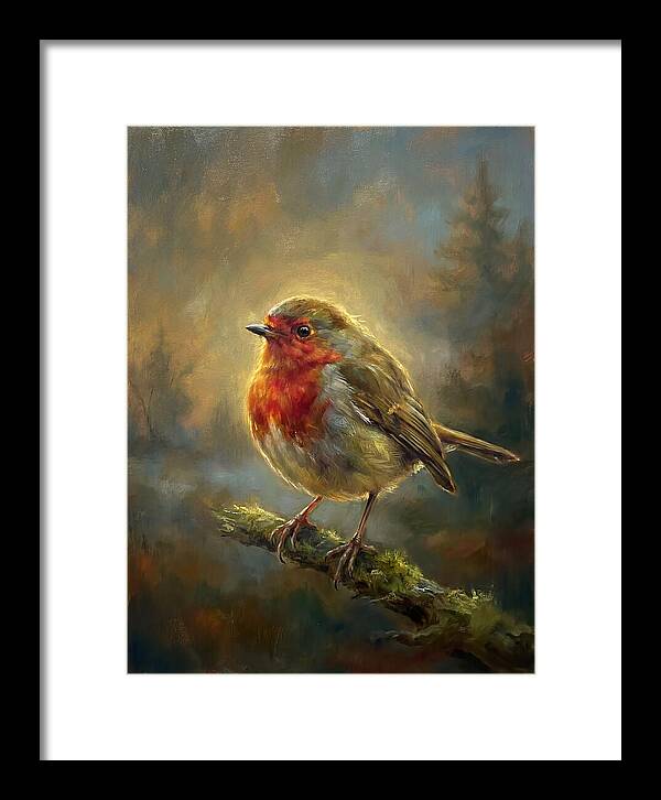 Robin Perched On A Branch