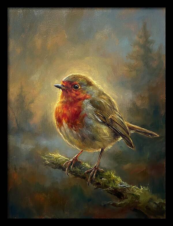 Robin Perched On A Branch