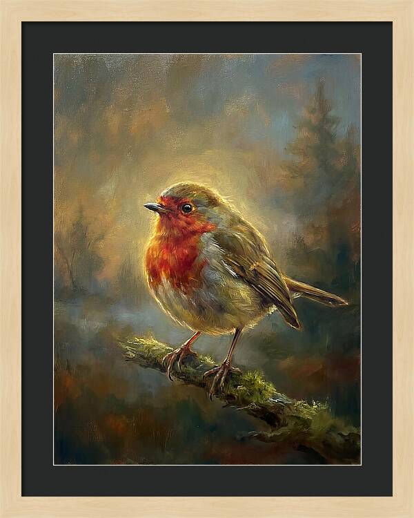 Robin Perched On A Branch