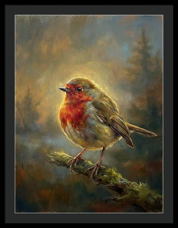 Robin Perched On A Branch