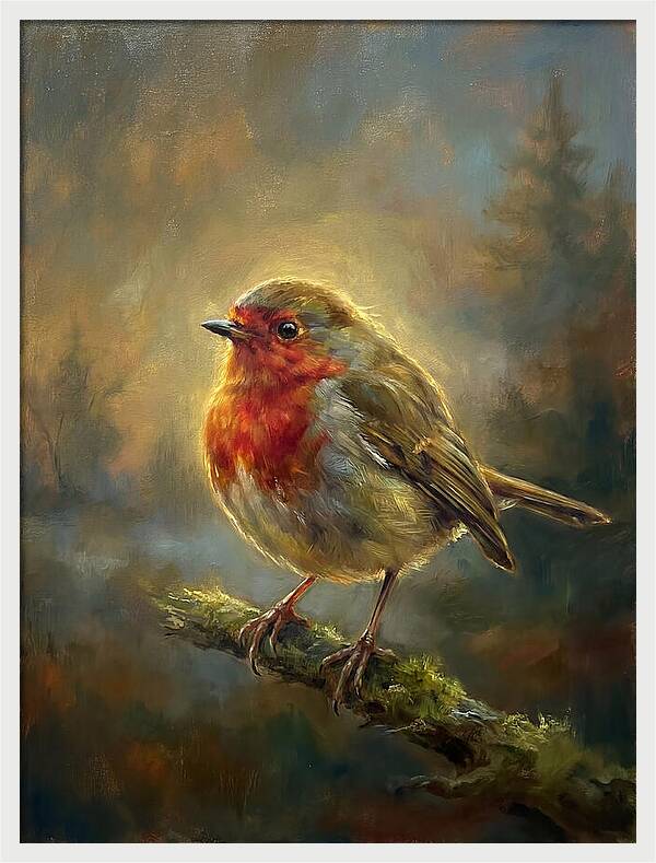 Robin Perched On A Branch