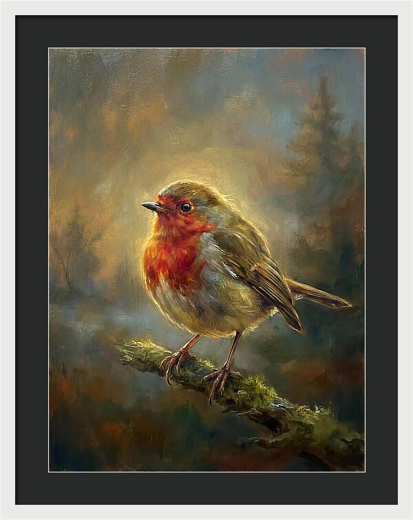 Robin Perched On A Branch