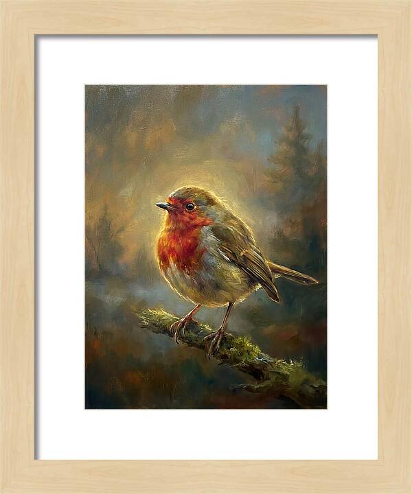 Robin Perched On A Branch