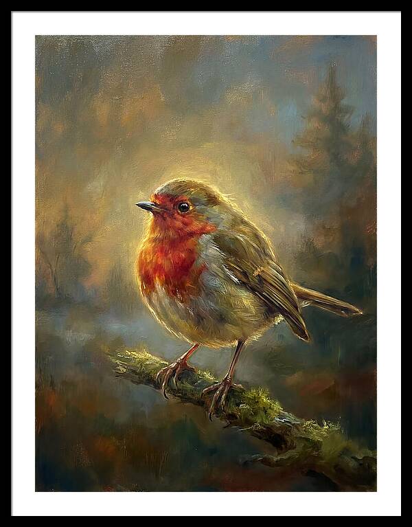 Robin Perched On A Branch