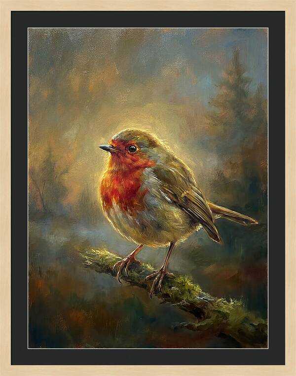 Robin Perched On A Branch