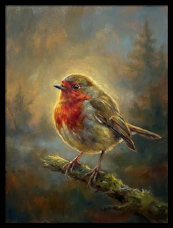 Robin Perched On A Branch
