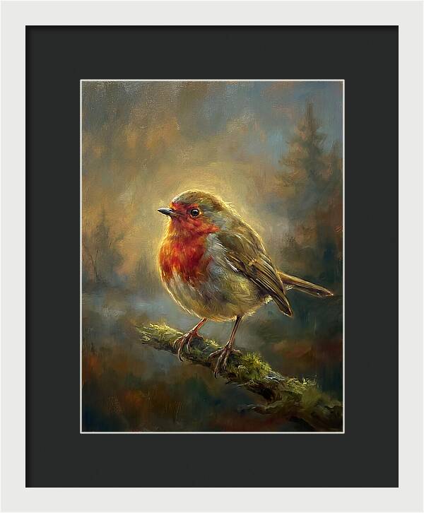 Robin Perched On A Branch