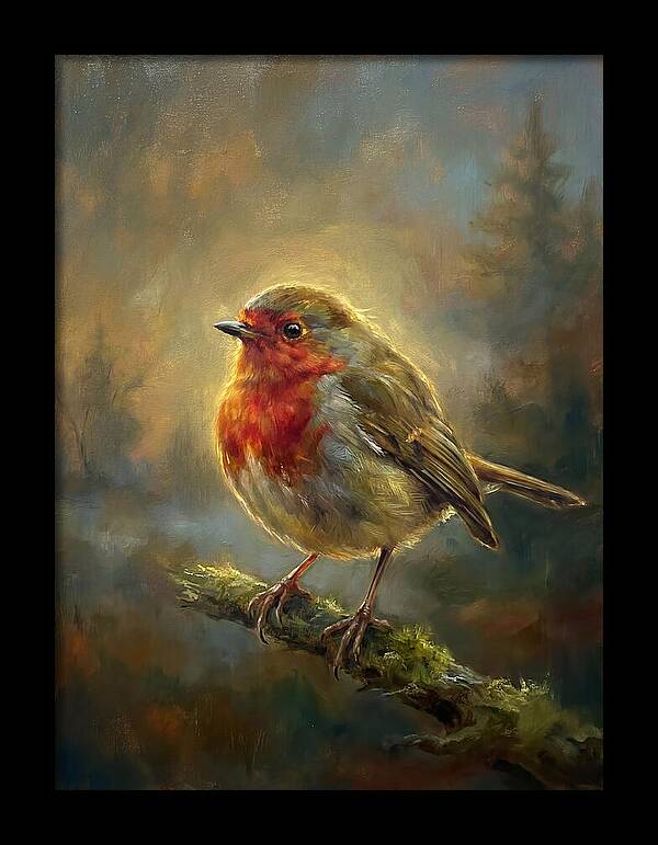 Robin Perched On A Branch