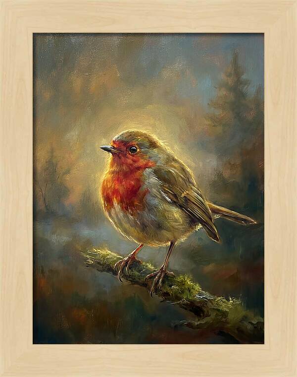 Robin Perched On A Branch