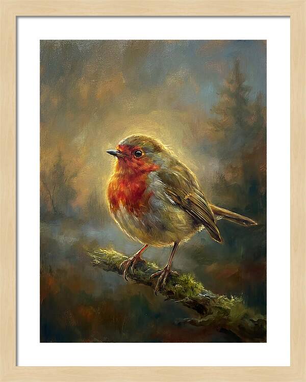 Robin Perched On A Branch