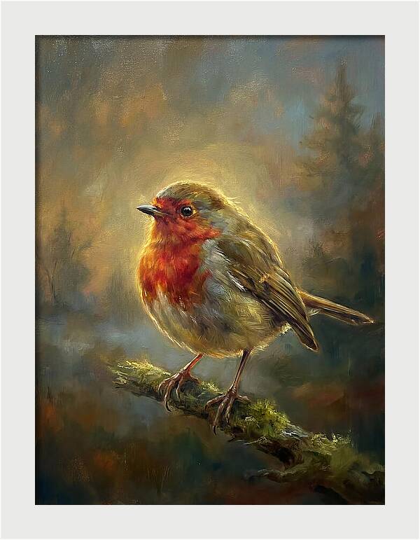 Robin Perched On A Branch
