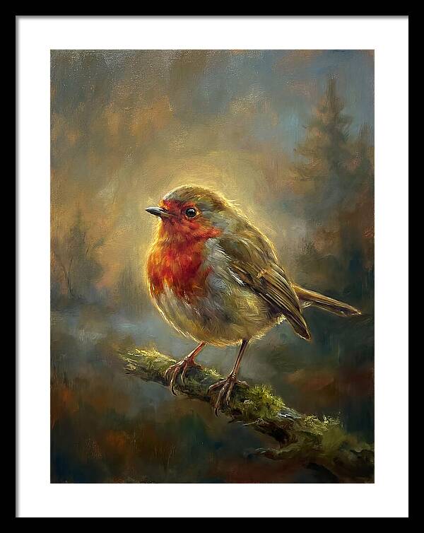 Robin Perched On A Branch