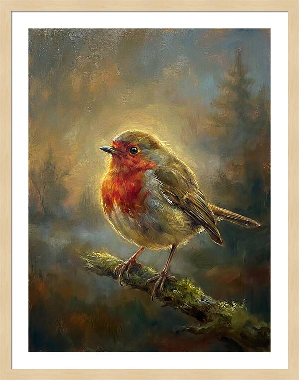 Robin Perched On A Branch