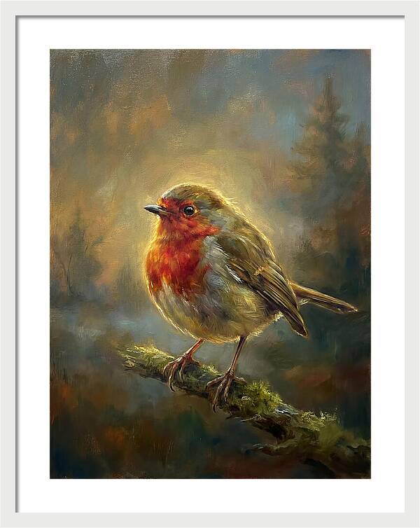 Robin Perched On A Branch
