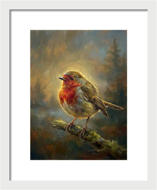 Robin Perched On A Branch