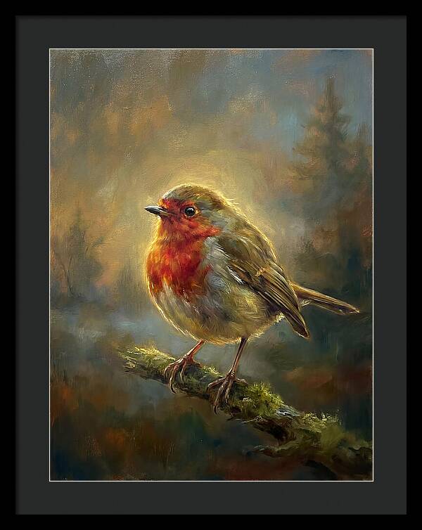Robin Perched On A Branch