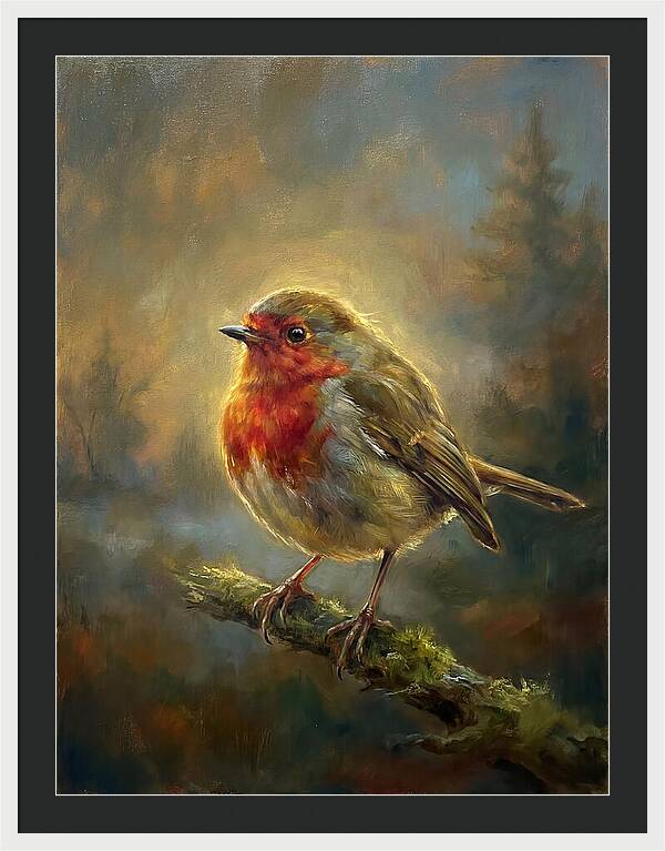 Robin Perched On A Branch