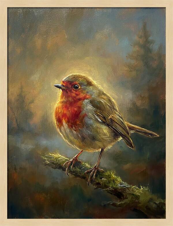 Robin Perched On A Branch