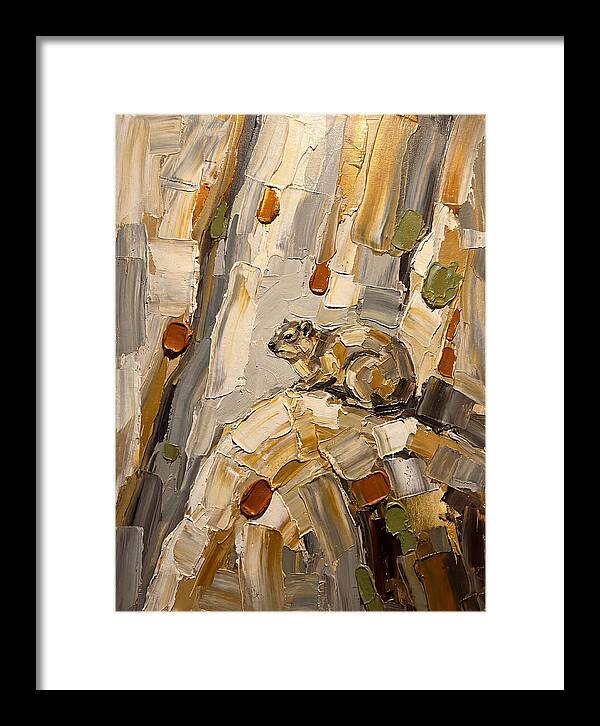 Rock Hyrax Among Textured Bark