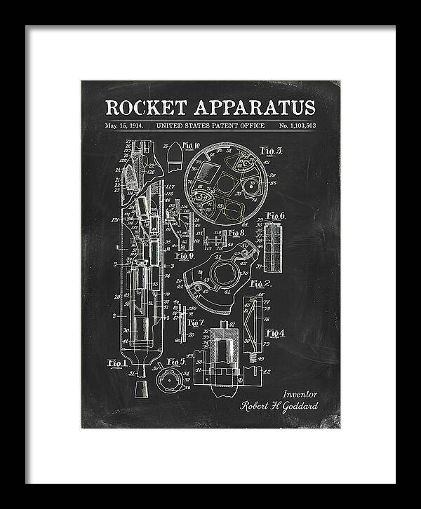 Rocket Apparatus Goddard Chalkboard Patent Us1103503