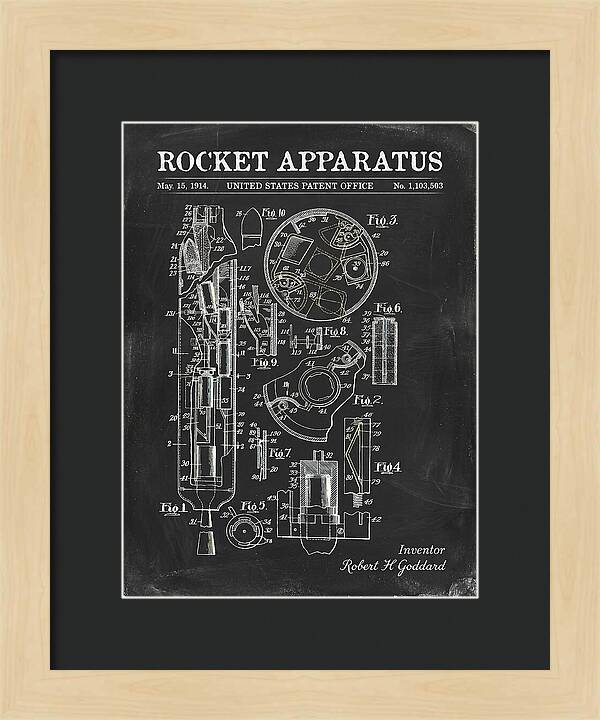 Rocket Apparatus Goddard Chalkboard Patent Us1103503