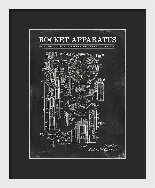Rocket Apparatus Goddard Chalkboard Patent Us1103503