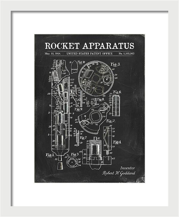 Rocket Apparatus Goddard Chalkboard Patent Us1103503