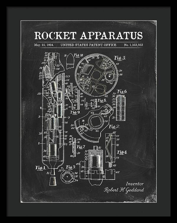 Rocket Apparatus Goddard Chalkboard Patent Us1103503