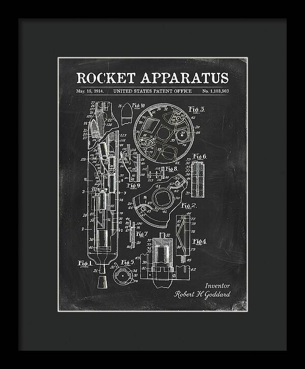 Rocket Apparatus Goddard Chalkboard Patent Us1103503