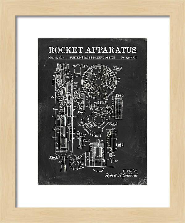 Rocket Apparatus Goddard Chalkboard Patent Us1103503