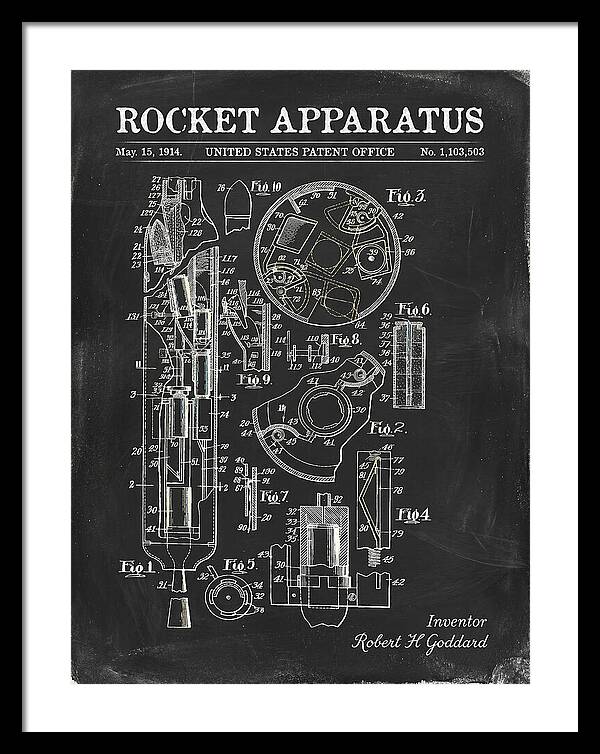 Rocket Apparatus Goddard Chalkboard Patent Us1103503