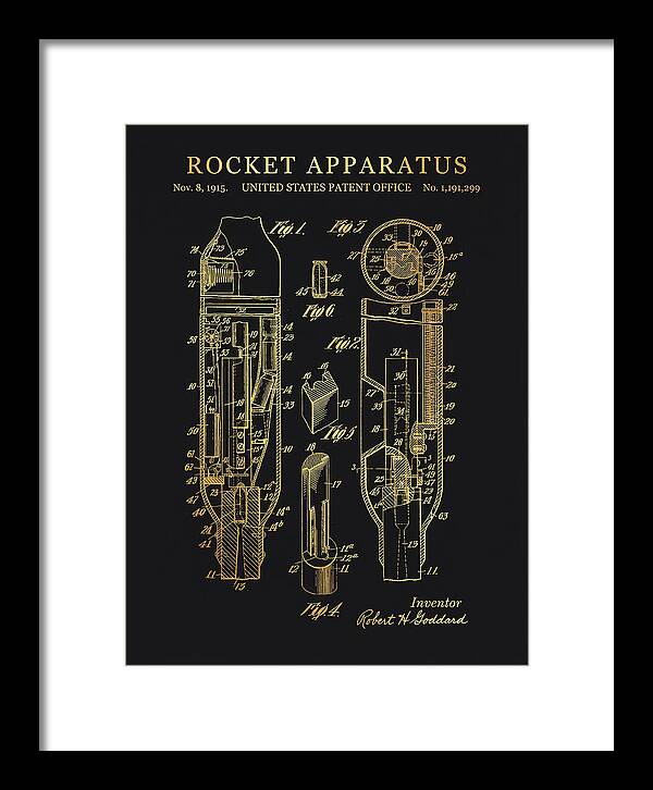 Rocket Apparatus Goddard Gold Patent Us1191299