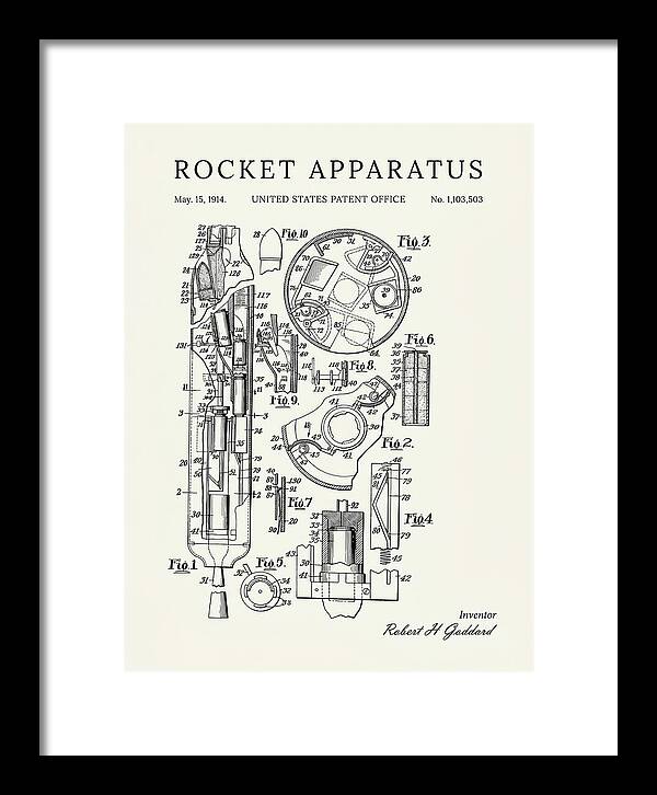 Rocket Apparatus Goddard Minimalist Patent Us1103503