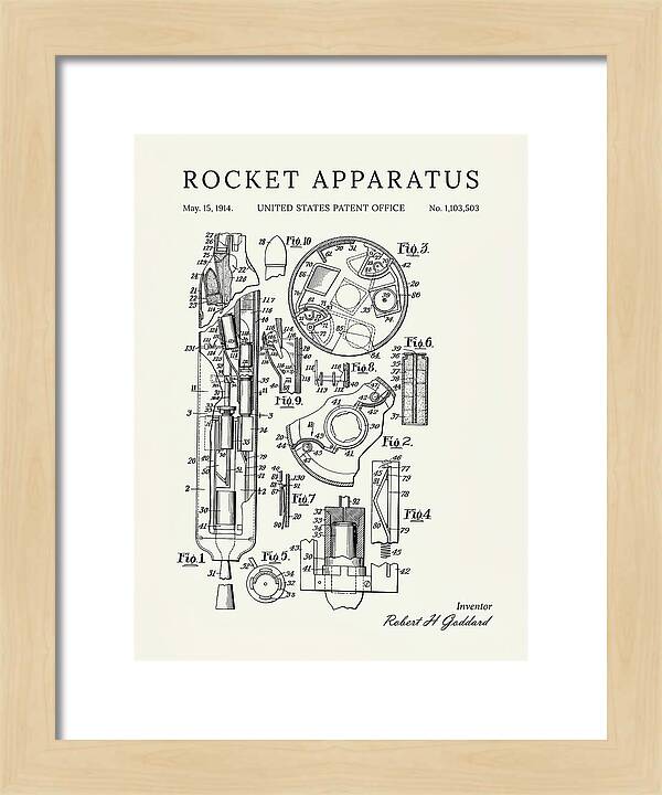 Rocket Apparatus Goddard Minimalist Patent Us1103503