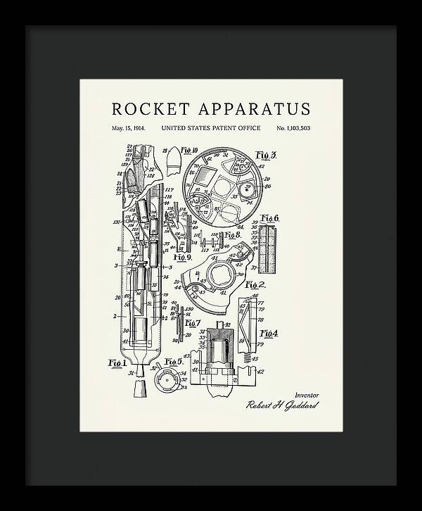 Rocket Apparatus Goddard Minimalist Patent Us1103503