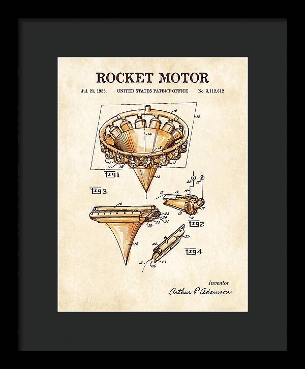 Rocket Motor Watercolor Patent Us3112612