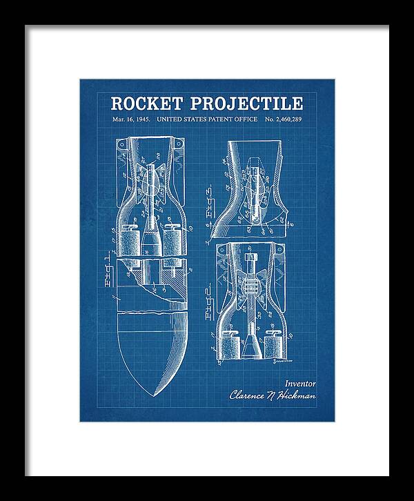 Rocket Projectile Blueprint Patent Us2460289