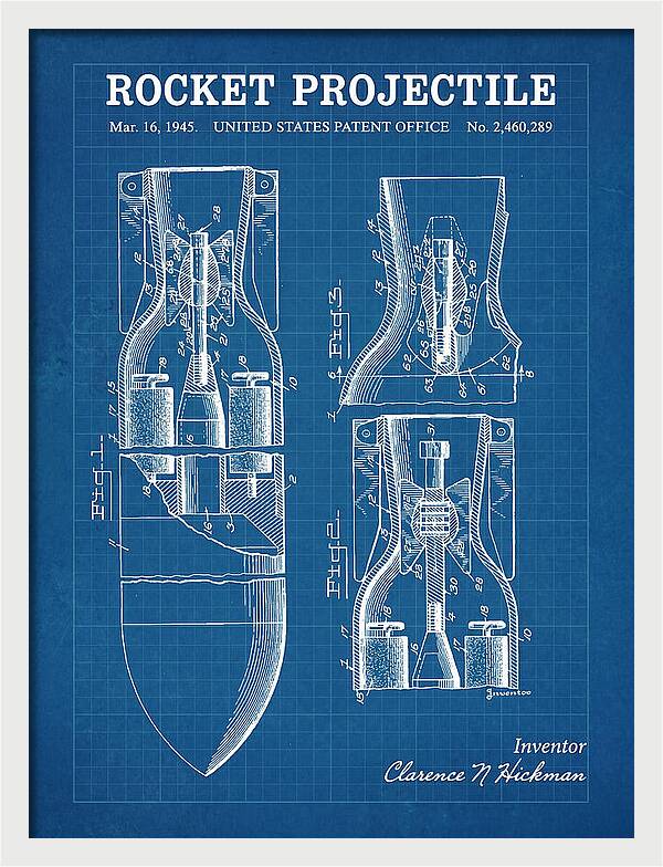 Rocket Projectile Blueprint Patent Us2460289