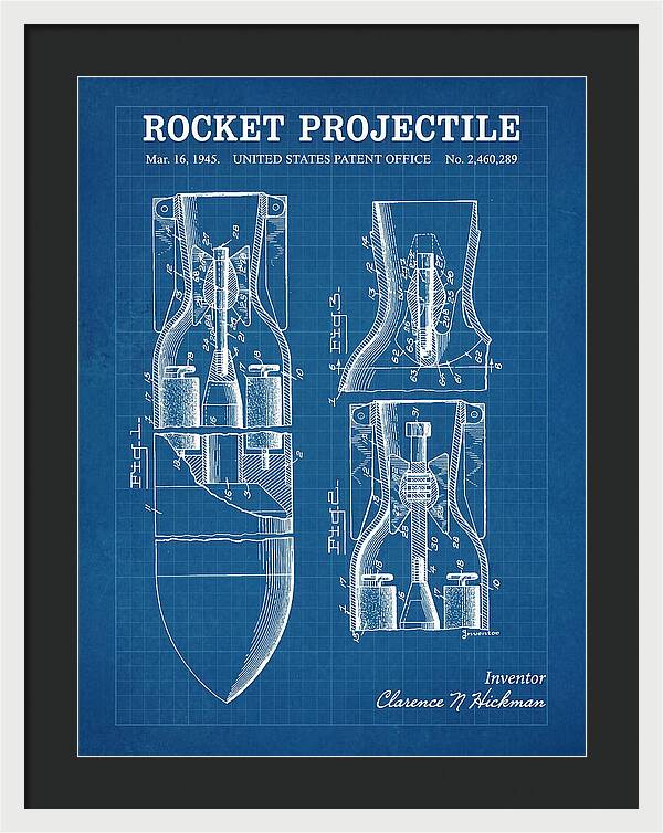 Rocket Projectile Blueprint Patent Us2460289