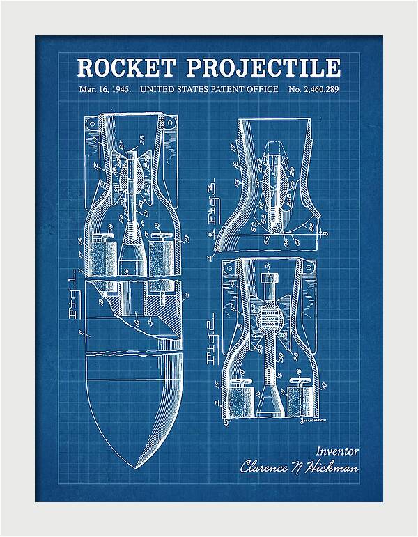 Rocket Projectile Blueprint Patent Us2460289