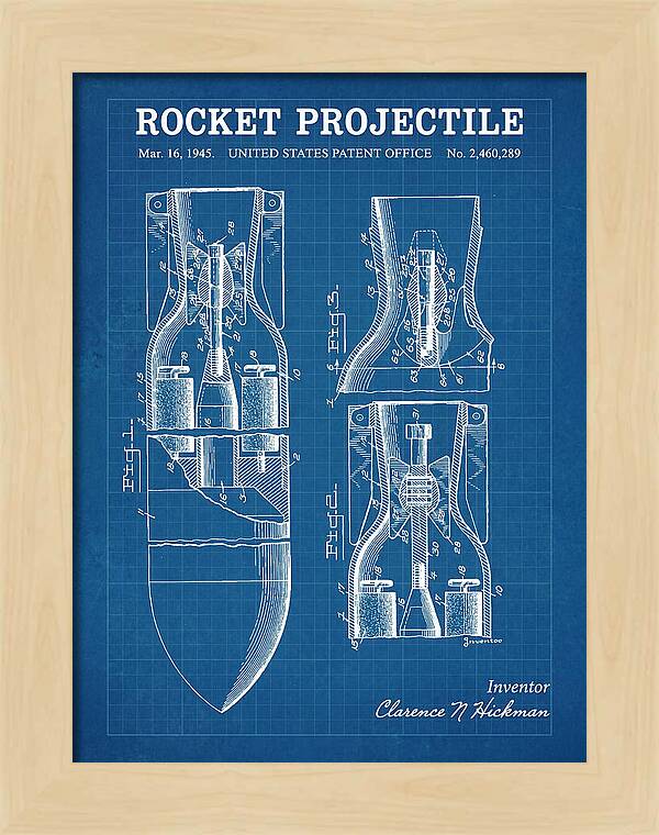 Rocket Projectile Blueprint Patent Us2460289