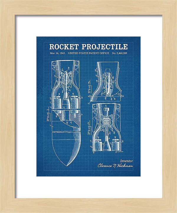 Rocket Projectile Blueprint Patent Us2460289