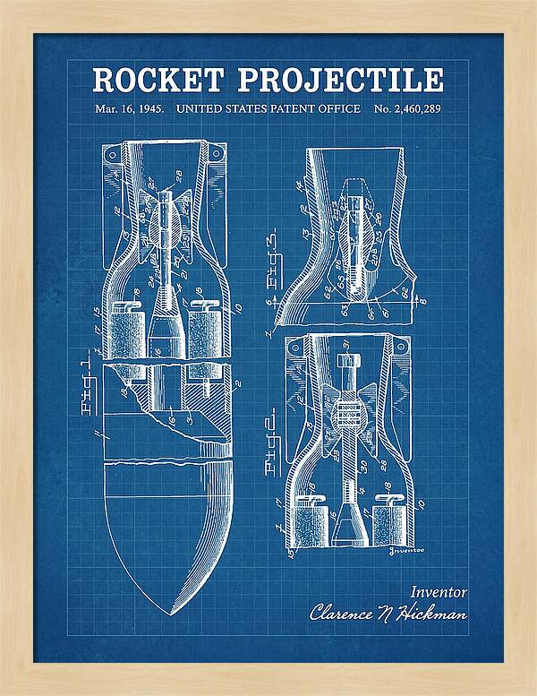 Rocket Projectile Blueprint Patent Us2460289