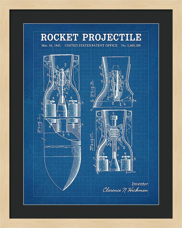 Rocket Projectile Blueprint Patent Us2460289
