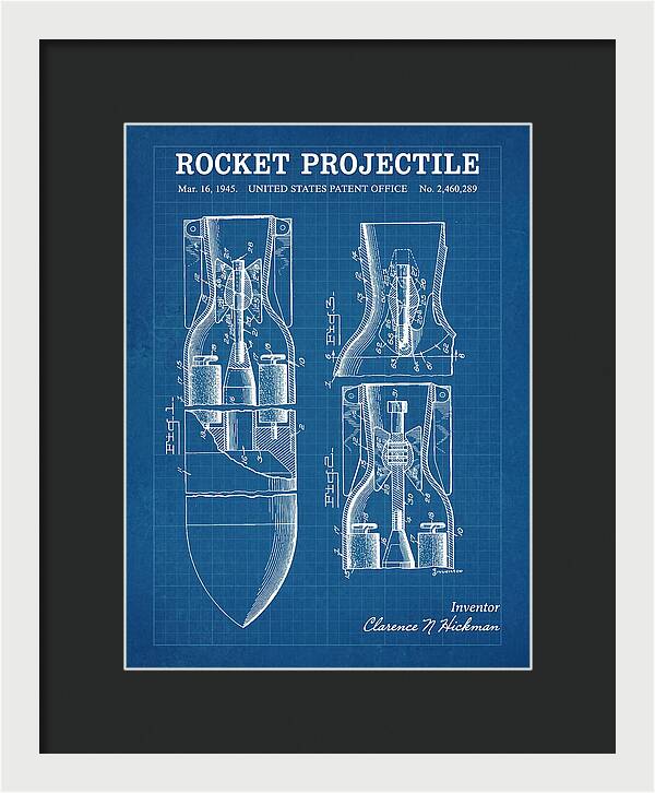 Rocket Projectile Blueprint Patent Us2460289
