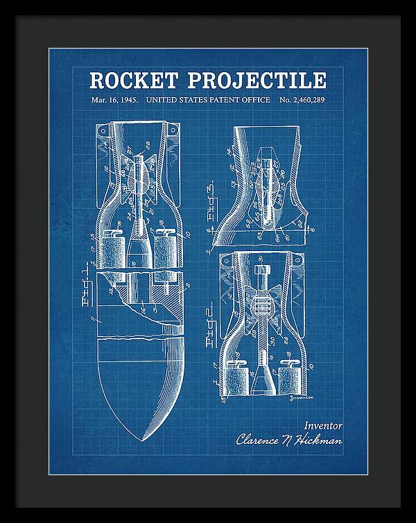 Rocket Projectile Blueprint Patent Us2460289