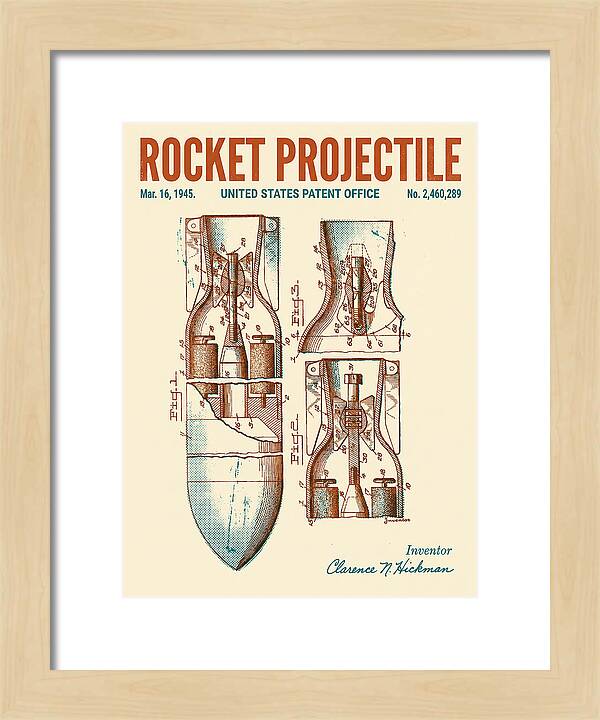 Rocket Projectile Retro Patent Us2460289