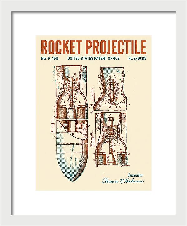 Rocket Projectile Retro Patent Us2460289